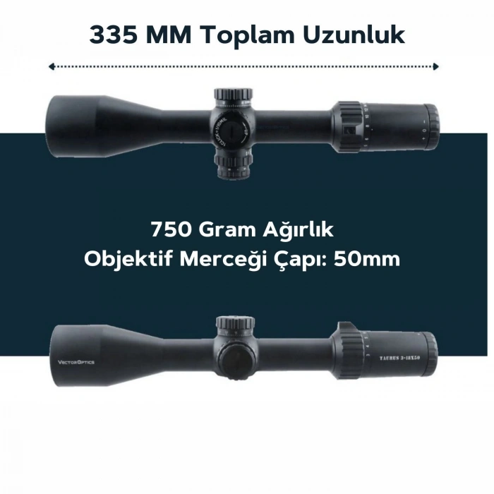 VECTOR Taurus 3-18x50 FFP TÜFEK DÜRBÜNÜ