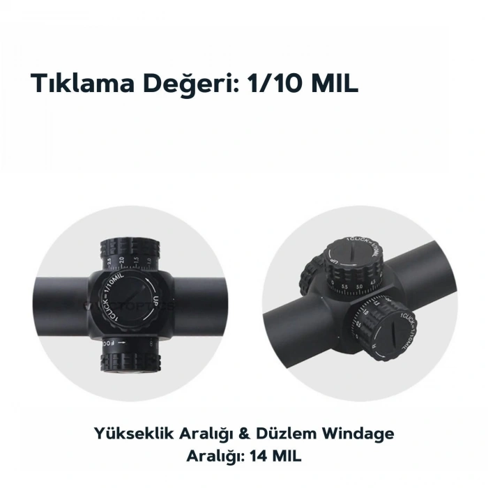 Victoptics S4 4-16X44 FFP PARALAKS TEKERLİ TÜFEK DÜRBÜNÜ OPFF-01