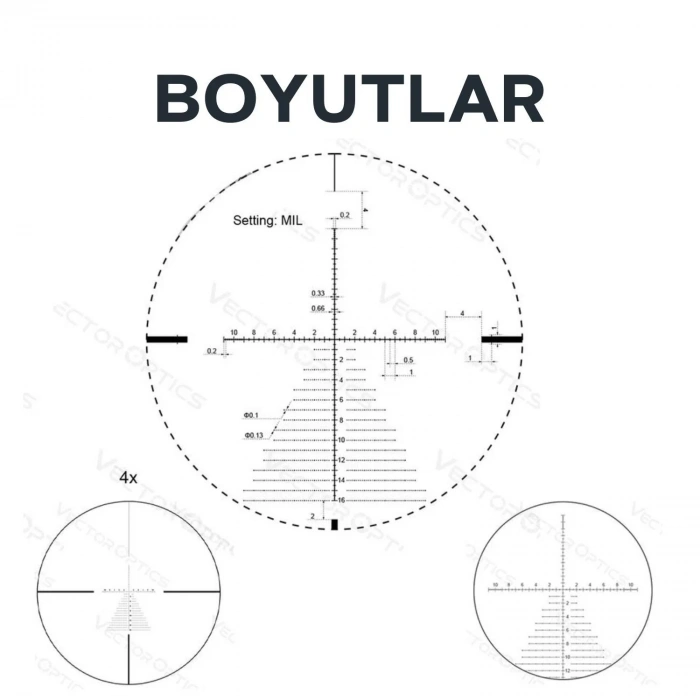 Victoptics S4 6-24X50 FFP PARALAKS TEKERLİ TÜFEK DÜRBÜNÜ