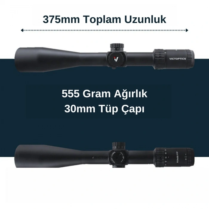 Victoptics S4 6-24X50 FFP PARALAKS TEKERLİ TÜFEK DÜRBÜNÜ