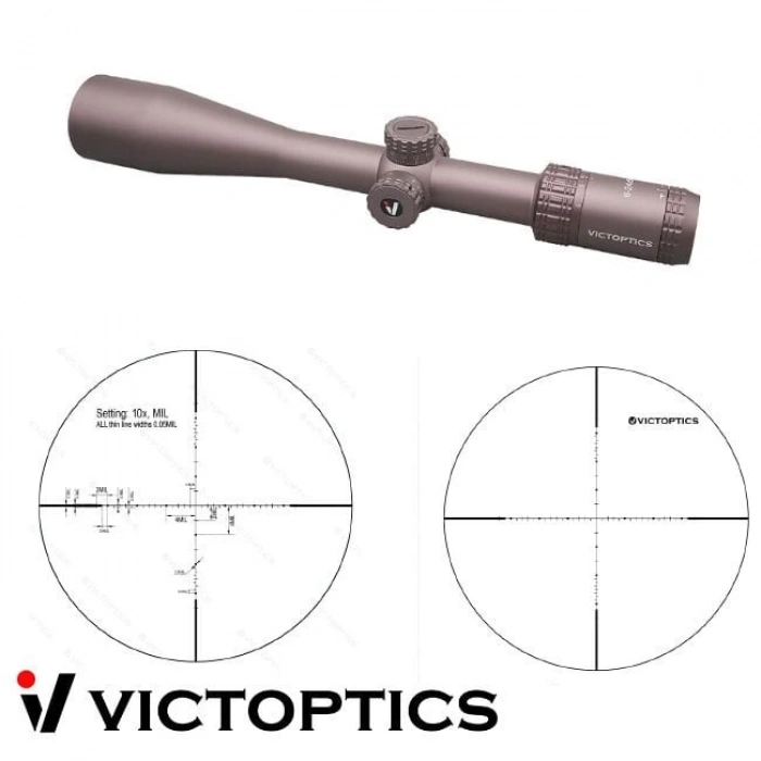 Victoptics S4 6-24X50 SFP COYOTE FDE PARALAKS TEKERLI Tüfek Dürbünü