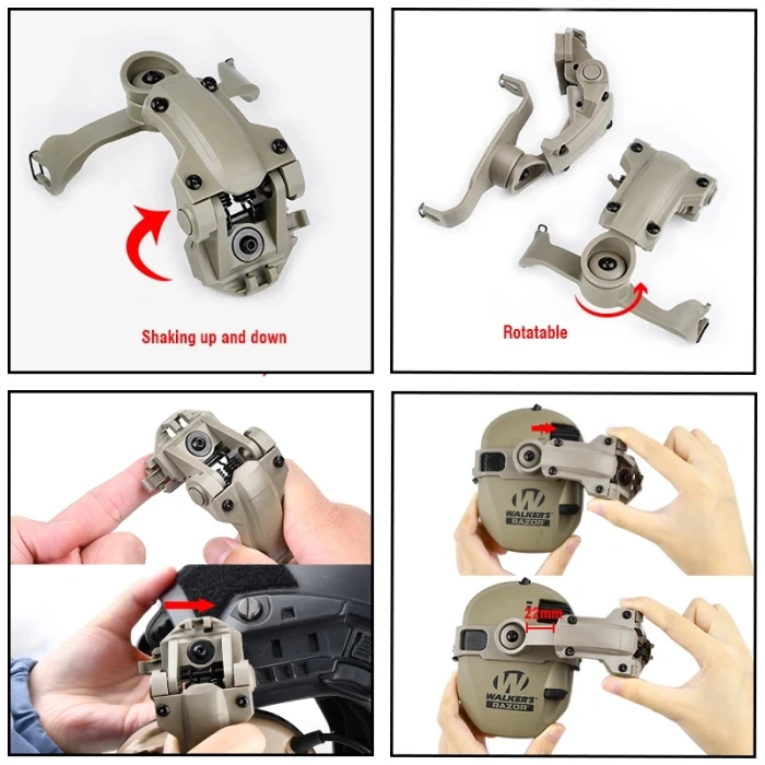 WALKERS KULAKLIK İÇİN KASKA TAKMA BRAKETİ ,KULAKLIK ADAPTÖRÜ,KASK ADAPTÖRÜ