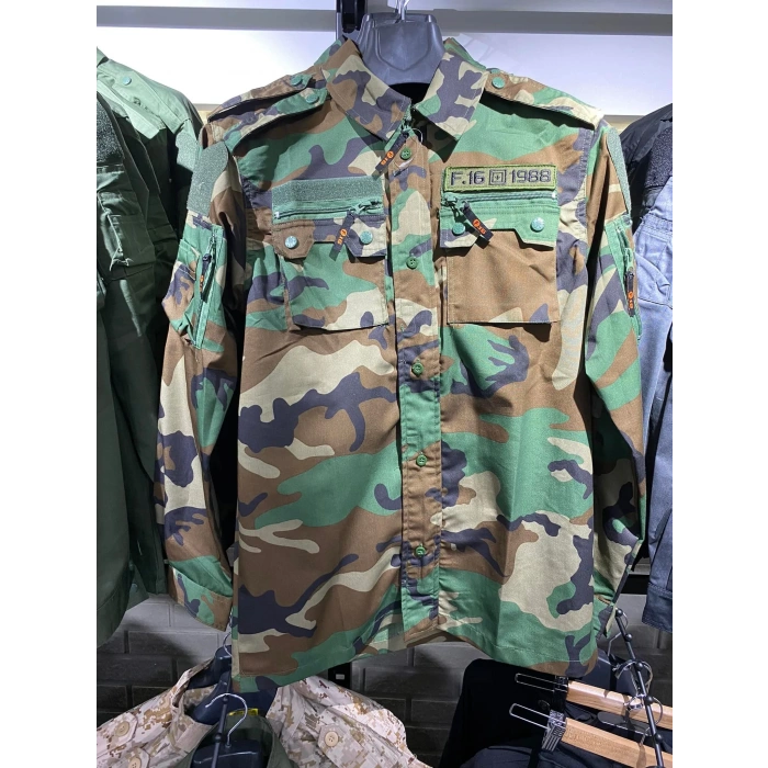 Woodland Kamuflaj Takım F16 Model Orman