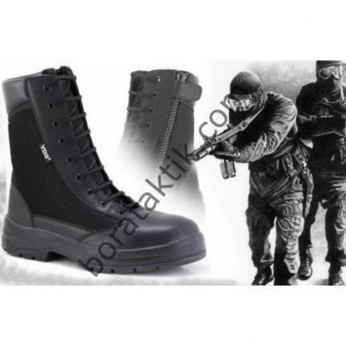 YDS ML100 Siyah Askeri Bot Fermuarlı 4 Mevsim