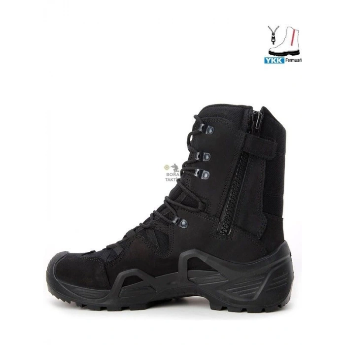 YDS Siyah Askeri Bot Fermuarlı 4 Mevsim Astor Siyah