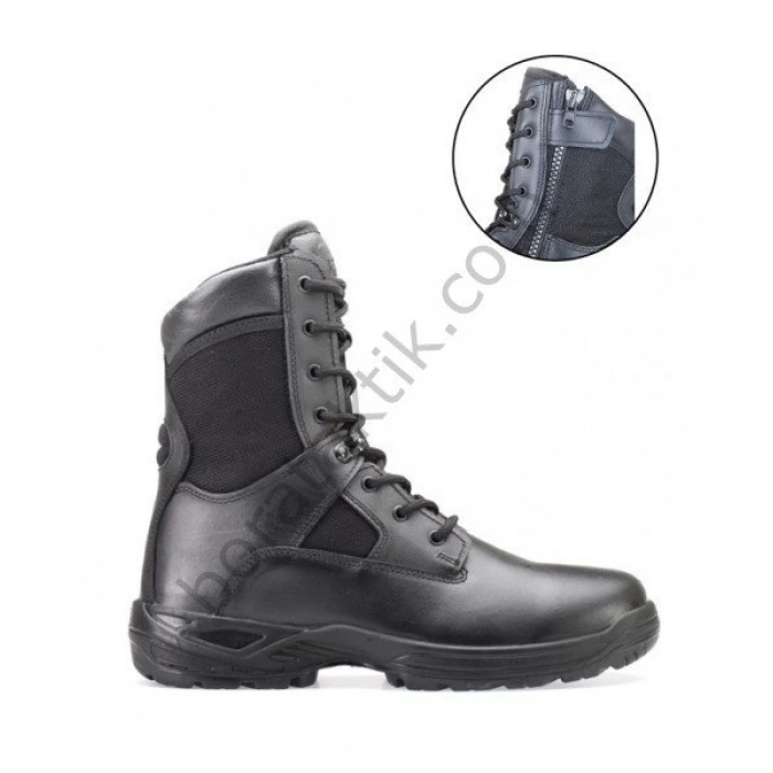 YDS Siyah Askeri Bot Fermuarlı 4 Mevsim ATTP HARRIER