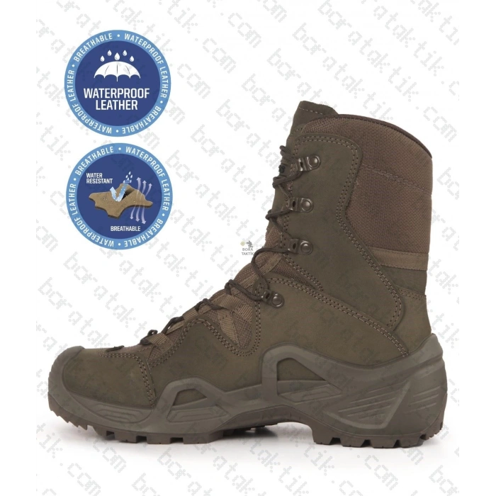 YDS Yeşil Askeri Bot Fermuarlı 4 Mevsim Astor Haki Yeşil