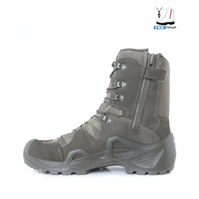 YDS Yeşil Askeri Bot Fermuarlı 4 Mevsim Astor Haki Yeşil