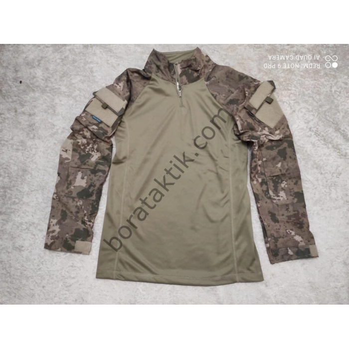 YENİ PİYADE KAMUFLAJ LİKRALI COMBAT TİŞÖRTÜ UZUNKOL