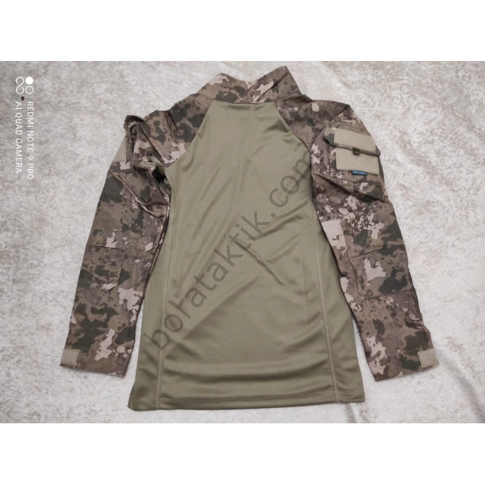 YENİ PİYADE KAMUFLAJ LİKRALI COMBAT TİŞÖRTÜ UZUNKOL
