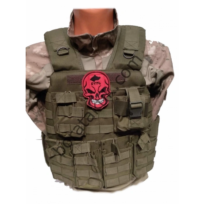 Yeşil Hücum Yeleği Hk33 G3 Ak47 (Plakalıklı)