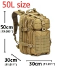 50 LT Askeri Haki Yeşil Taktik Sırt Çantası Military Tactical Backpack
