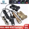 NGAL -PLASTİK KASA Kırmızı Lazer + Tüfek Feneri 22mm Wadsn Metal M300W Strobe Scoutlight M600W TÜFEK Feneri, Silah feneri Airsoft Kablolu Metal fener 22 mm ray için