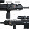 PEQ15 TAKTİK YEŞİL Lazerli Fener LA-5C UHP /IR Airsoft