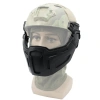 Kask İçin Koruyucu Maske ,Airsoft Yüz Maskesi Ghost Yarım Yüz Polimer Maske