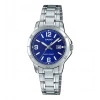 Casio Bayan Metal Kol Saati Analog Tarihli LTP-V004D-2BUDF Mavi Renk