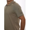 Attack Taktik Pike Tişört  50-50 Pamuk-Polyester Kısa Kol Fermuarlı / Polo Yakalı çöl