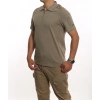 Attack Taktik Pike Tişört  50-50 Pamuk-Polyester Kısa Kol Fermuarlı / Polo Yakalı çöl