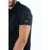 Combat Taktik Pike Tişört Kısa Kol / Polo Yaka Siyah Polyester