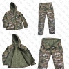 Goratex Soğuk İklim Elyaf Dolgulu Softshell Mont Pantolon Multicam