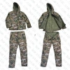 Goratex Soğuk İklim Elyaf Dolgulu Softshell Mont Pantolon Multicam