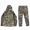 Goratex Soğuk İklim Elyaf Dolgulu Softshell Mont Pantolon Multicam