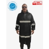 ÖZEL GÜVENLİK Yağmurluk Pardesü Kalın Kumaş Akalite , Reflektörlü Siyah