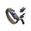 Paracord Bileklik Pusula, Bıçak, Düdük, Çakmak Taşı 22cm