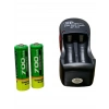 Battery Charger, Battery Charger 2-pack DP-737 Battery Charger (Aa/aaa/ni-Mh/ni-Cd) + 2 x 700 Mah Rechargeable Batteries Included