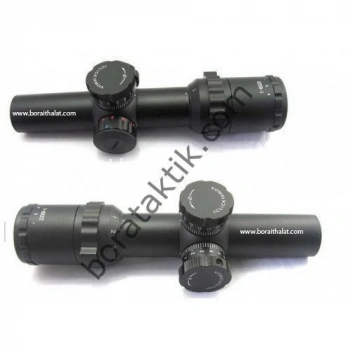 1-6x22E Tüfek Dürbünü Işıklı Kısa (Sarsıntıya Dayanıklı)