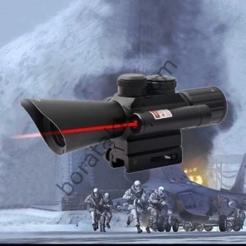 4X30 Lazerli Tüfek Dürbünü Çift Işıklı M7