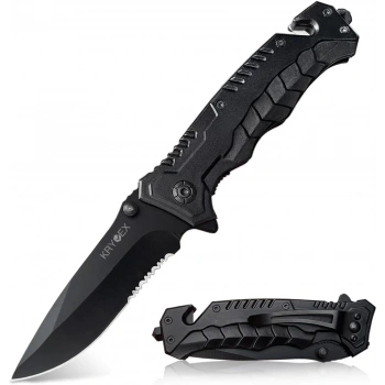 Kryvex folding knife 3-in-1 clip pocket knife, EDC knife, one-handed knife, outdoor knife for camping