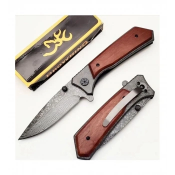 Browning Serisi Ahşap Saplı Yarı Otomatik Çakı 22cm