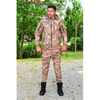 Goratex Soğuk İklim Softshell Mont Pantolon Jandarma Kamuflaj Special Marka