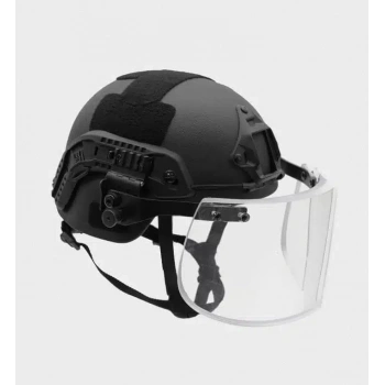 Vizörlü Balistik Kask Koruyucu Miğfer Siyah Kulaksız 3a Level Fast Cut Helmet