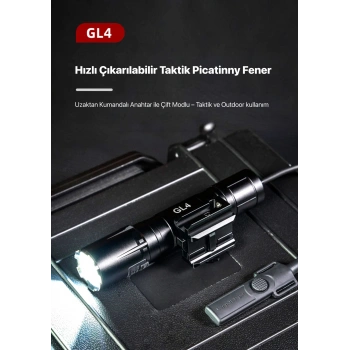 Klarus GL4 Tactical Rail 3300 Lümen Tüfek Feneri