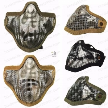 Airsoft Yüz Maskesi Ghost Yarım Yüz Tel Maske