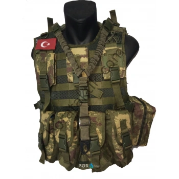 Ak47 Hücum Yeleği 4 Lü Fileli (Plakalıklı)