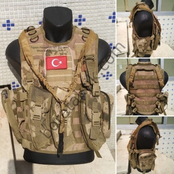 AK47 Kalaşnikof Hücum Yeleği Yenitip Fileli 4lü (Plakalıklı)