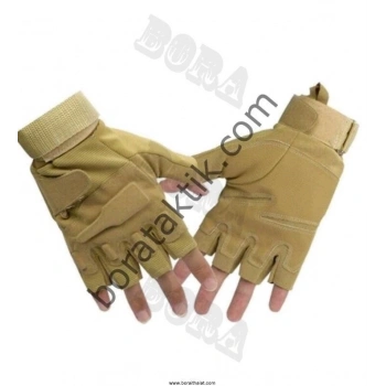 Askeri Eldiven Kısa KEMİKSİZ Taktik Çöl Rengi
