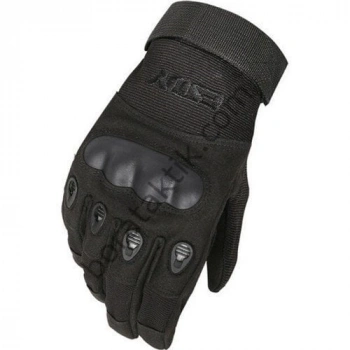 Askeri Uzun Taktik Eldiven Kemikli Siyah