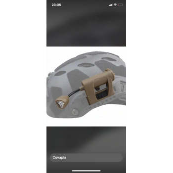 Kask Işığı İnfrared 22mm 22mm Ray İçin Ayarlı Kafalı,Airsoft Kask Işığı