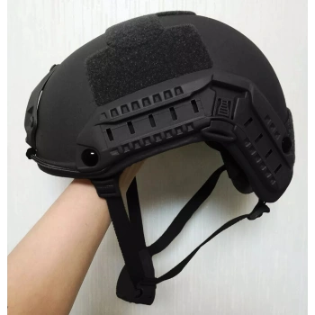 Balistik Kask Koruyucu Miğfer Siyah Kulaksız 3a Level Fast Cut Helmet
