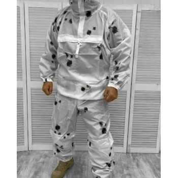 Beyaz Yağmurluk Takım Kamuflaj