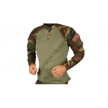 COMBAT OPERASYON TİŞÖRTÜ Eski Amerikan Kamuflaj