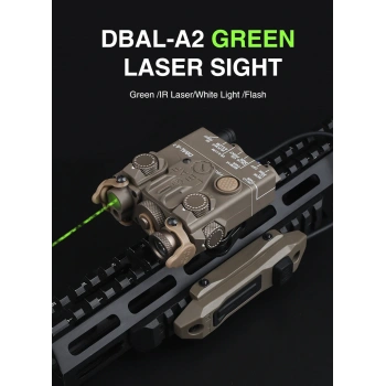 DBAL - PLASTİK KASA DBAL-A2 Light Laser Aiming Green IR PEQ Torch Strobe Light Yeşil LAZER Airsoft