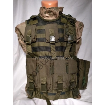 G3 HK Hücum Yeleği Haki Fileli (Plakalıklı)