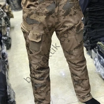 Goratex Soğuk İklim Softshell Pantolon Jandarma Kamuflaj