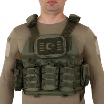Haki Yeşil Hücum Yeleği HK33 Mpt76 Ak47  (Plakalıklı)