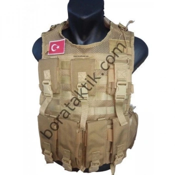 HK G3 Hücum Yeleği Fileli 4lü  (Plakalıklı)